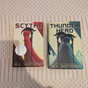 Neal Shusterman Scythe & Thunderhead Paperback Duo - Red & Teal Covers